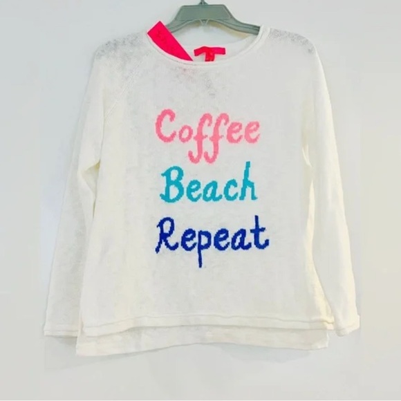 Lilly Pulitzer COFFEE BEACH REPEAT DANETTE Sweater M - Picture 5 of 8